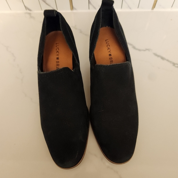 Lucky Brand Shoes - Lucky Brand Women's Feltyn Bootie Ankle Boot Black Suede Size 6 Boots Dress Shoe